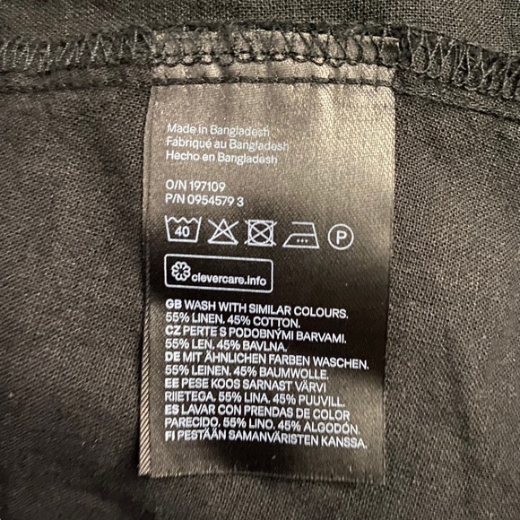 H&M Black True Wrap Dress Pleated Skirt Puff Sleeves Plus Size XXL - Picture 5 of 16